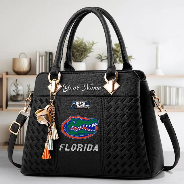 LIMITED EDITION - NEW CUSTOMIZED MAM NCAA14 FLG FL GATORS ZIP HANDBAG MULTICOLOR