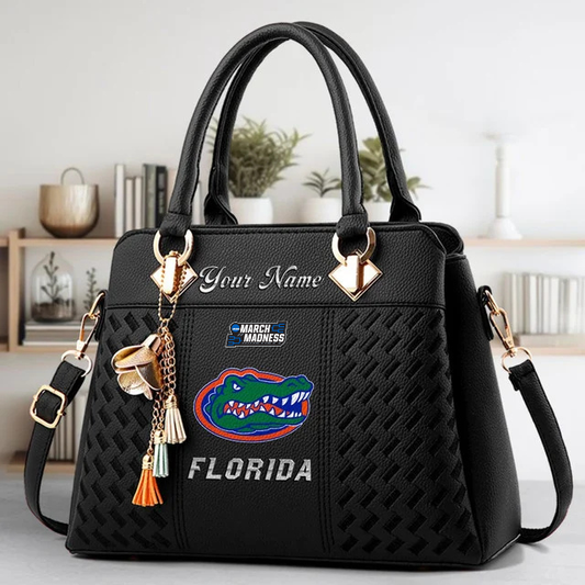 LIMITED EDITION - NEW CUSTOMIZED MAM NCAA14 FLG FL GATORS ZIP HANDBAG MULTICOLOR