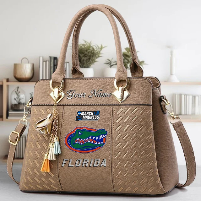 LIMITED EDITION - NEW CUSTOMIZED MAM NCAA14 FLG FL GATORS ZIP HANDBAG MULTICOLOR