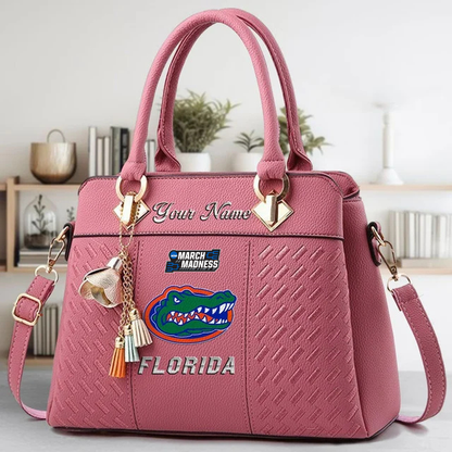 LIMITED EDITION - NEW CUSTOMIZED MAM NCAA14 FLG FL GATORS ZIP HANDBAG MULTICOLOR