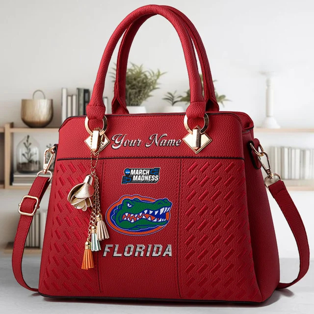LIMITED EDITION - NEW CUSTOMIZED MAM NCAA14 FLG FL GATORS ZIP HANDBAG MULTICOLOR