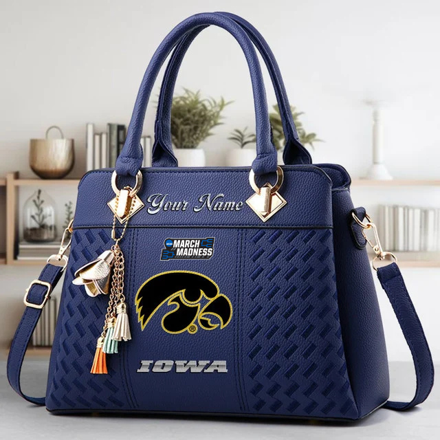 LIMITED EDITION - NEW CUSTOMIZED MAM NCAA16 IWH IW HAWKEYES ZIP HANDBAG MULTICOLOR
