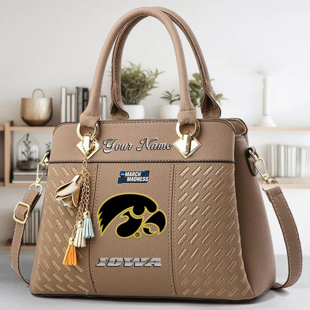 LIMITED EDITION - NEW CUSTOMIZED MAM NCAA16 IWH IW HAWKEYES ZIP HANDBAG MULTICOLOR