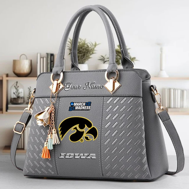 LIMITED EDITION - NEW CUSTOMIZED MAM NCAA16 IWH IW HAWKEYES ZIP HANDBAG MULTICOLOR