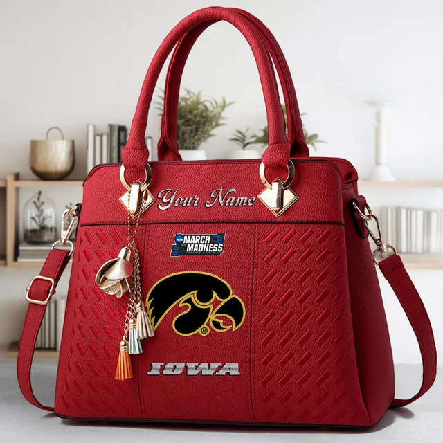 LIMITED EDITION - NEW CUSTOMIZED MAM NCAA16 IWH IW HAWKEYES ZIP HANDBAG MULTICOLOR
