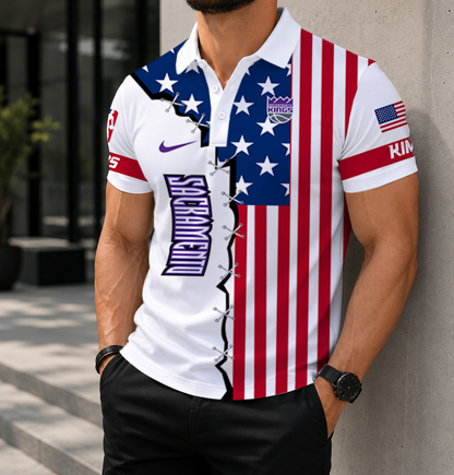 LIMITED EDITION - NEW CUSTOMIZED NBA16 SKI SACRAMENTO KINGS POLO SHIRT, ZIP POLO SHIRT & T-SHIRTS