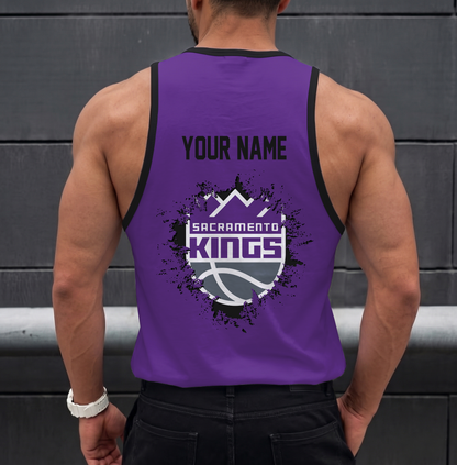 LIMITED EDITION - NEW CUSTOMIZED NBA16 SKI SACRAMENTO KINGS UNISEX TANK TOP