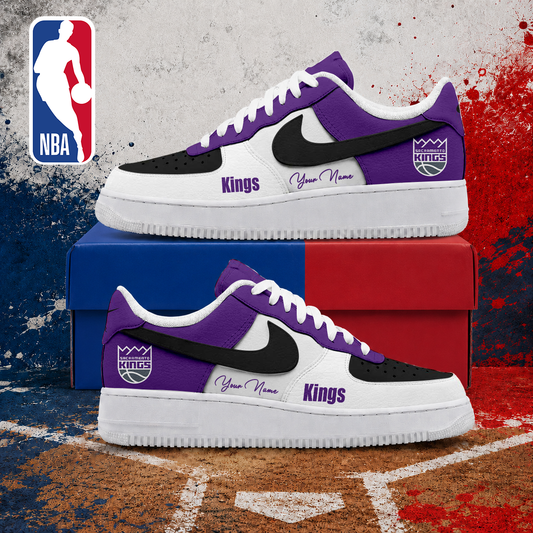 LIMITED EDITION - NEW CUSTOMIZED NBA16 SKI SACRAMENTO KINGS AF1 SNEAKERS