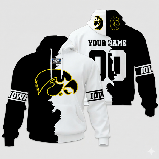 LIMITED EDITION - NEW CUSTOMIZED NCAA MAM16 IWH IW HAWKEYES UNISEX HOODIE & ZIP HOODIE