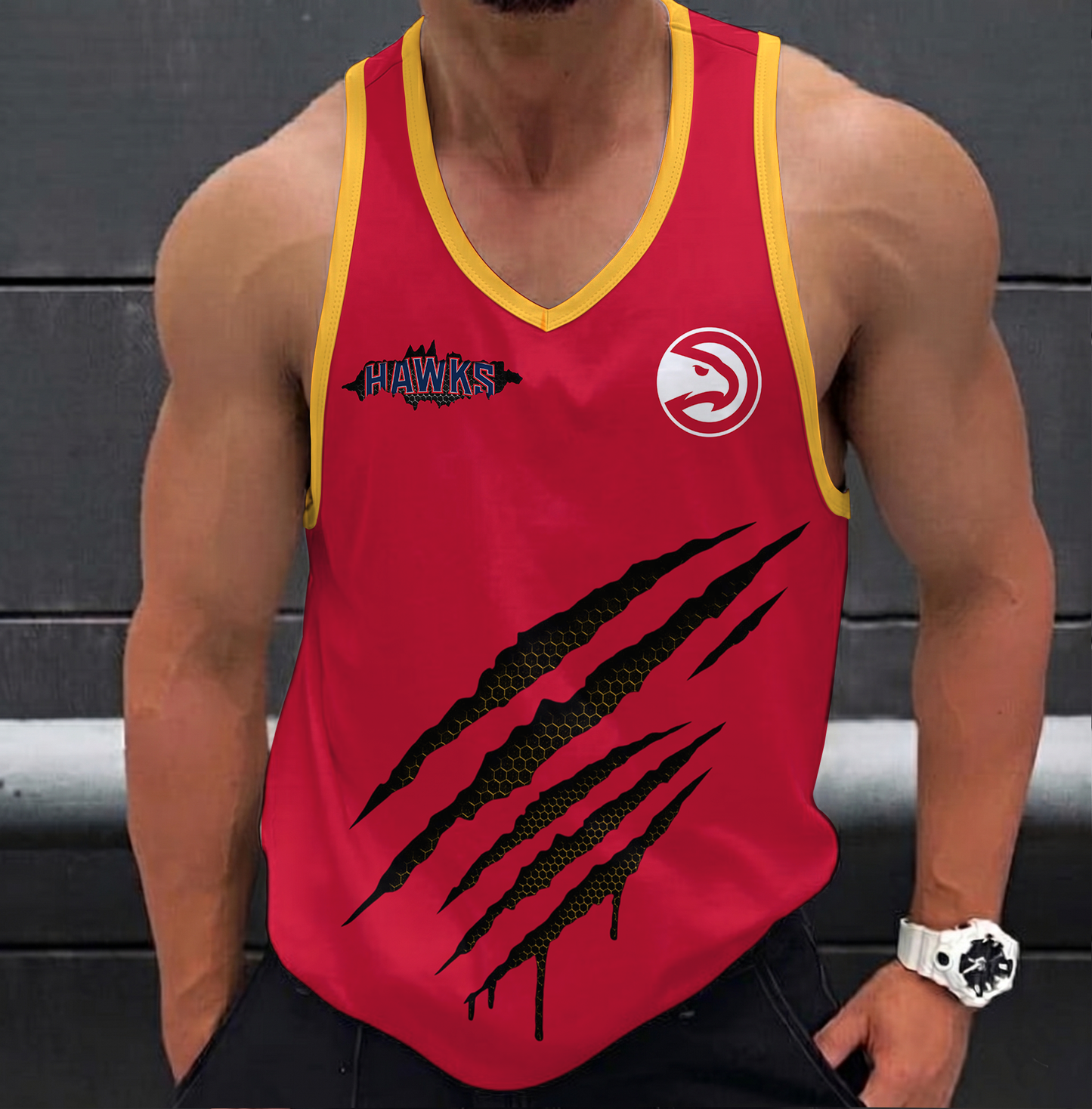 LIMITED EDITION - NEW CUSTOMIZED NBA17 AHA ATLANTA HAWKS UNISEX TANK TOP