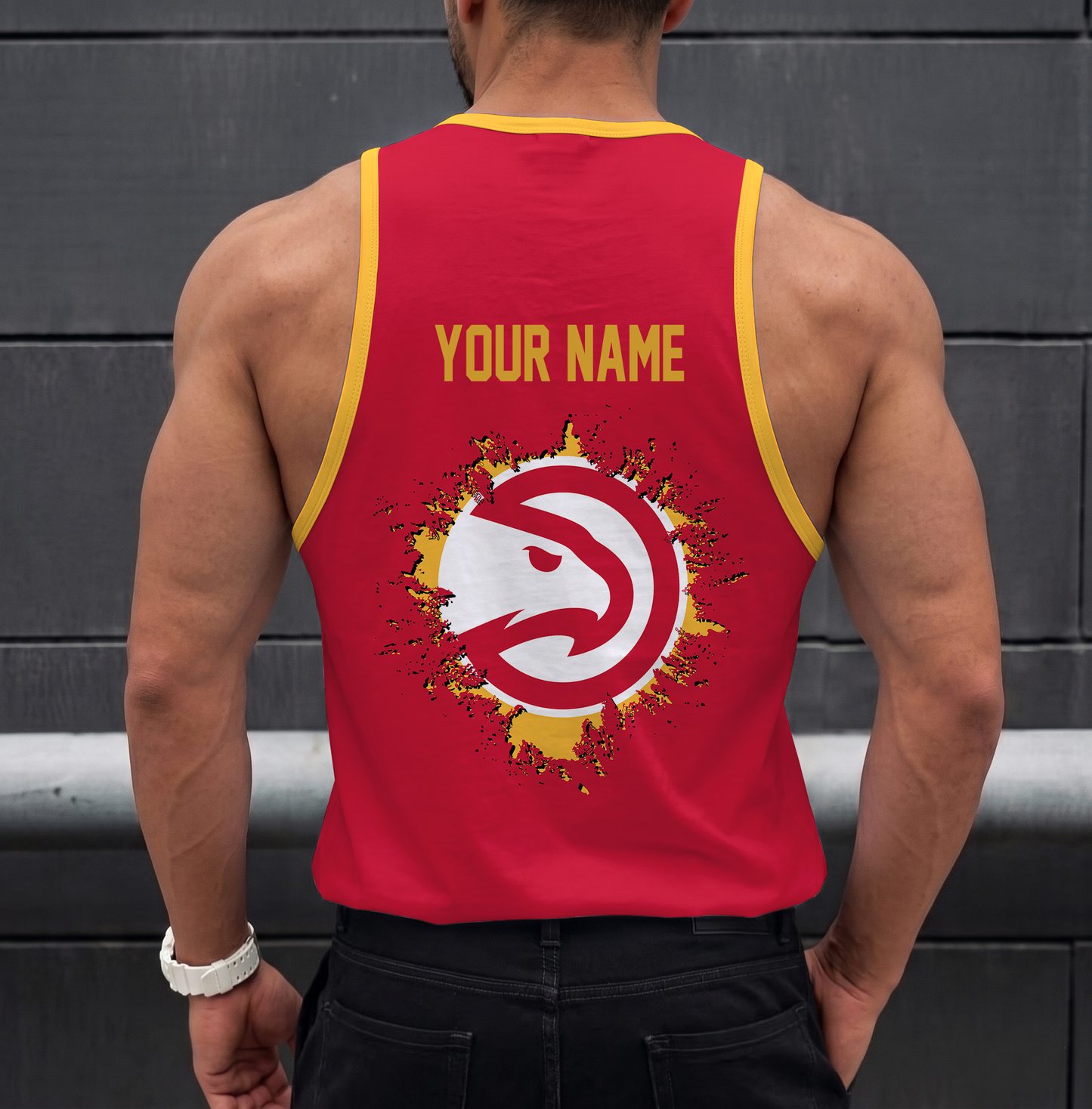 LIMITED EDITION - NEW CUSTOMIZED NBA17 AHA ATLANTA HAWKS UNISEX TANK TOP