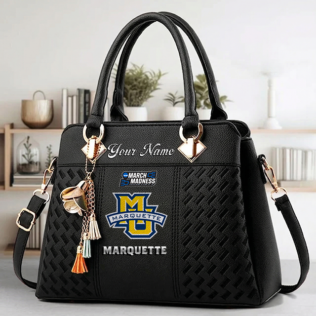 LIMITED EDITION - NEW CUSTOMIZED MAM NCAA17 MGE MA GOLDEN EAGLES ZIP HANDBAG MULTICOLOR