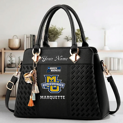 LIMITED EDITION - NEW CUSTOMIZED MAM NCAA17 MGE MA GOLDEN EAGLES ZIP HANDBAG MULTICOLOR