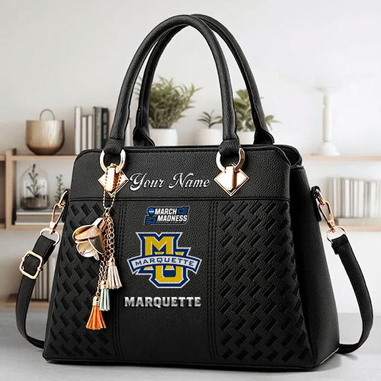 LIMITED EDITION - NEW CUSTOMIZED MAM NCAA17 MGE MA GOLDEN EAGLES ZIP HANDBAG MULTICOLOR