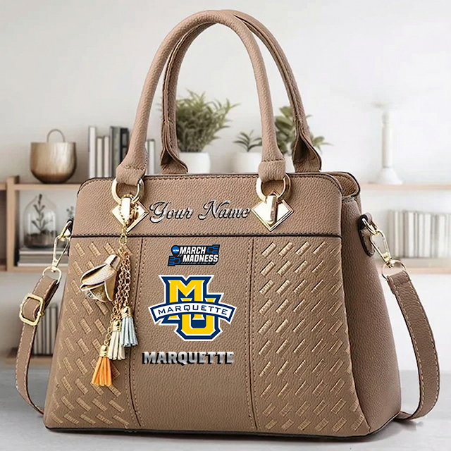 LIMITED EDITION - NEW CUSTOMIZED MAM NCAA17 MGE MA GOLDEN EAGLES ZIP HANDBAG MULTICOLOR