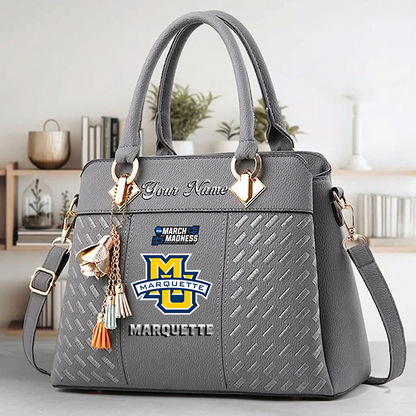 LIMITED EDITION - NEW CUSTOMIZED MAM NCAA17 MGE MA GOLDEN EAGLES ZIP HANDBAG MULTICOLOR