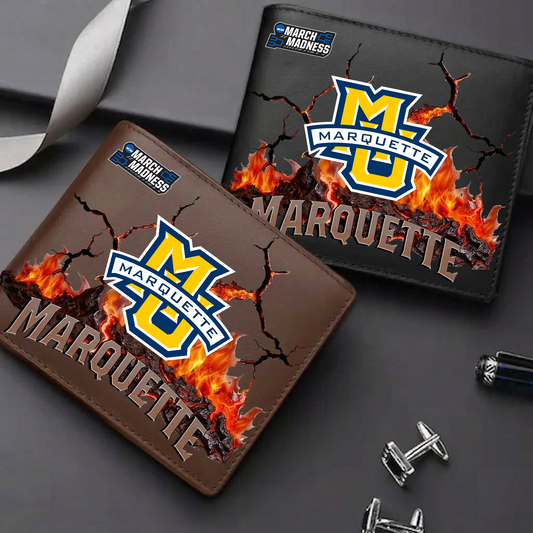 LIMITED EDITION - NEW CUSTOMIZED MAM NCAA17 MGE MA GOLDEN EAGLES LEATHER WALLET