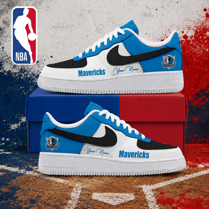 LIMITED EDITION - NEW CUSTOMIZED NBA18 DMA DALLAS MAVERICKS AF1 SNEAKERS