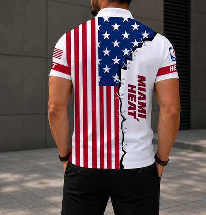 LIMITED EDITION - NEW CUSTOMIZED NBA20 MHE MIAMI HEAT POLO SHIRT, ZIP POLO SHIRT & T-SHIRTS