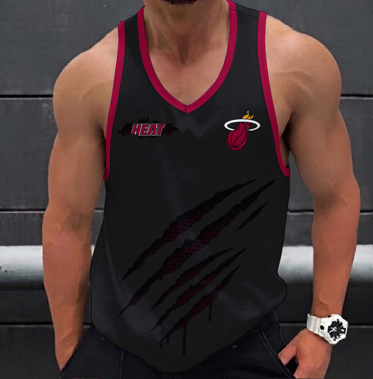 LIMITED EDITION - NEW CUSTOMIZED NBA20 MHE MIAMI HEAT UNISEX TANK TOP