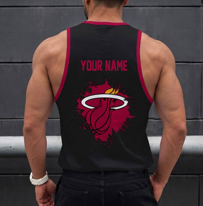 LIMITED EDITION - NEW CUSTOMIZED NBA20 MHE MIAMI HEAT UNISEX TANK TOP