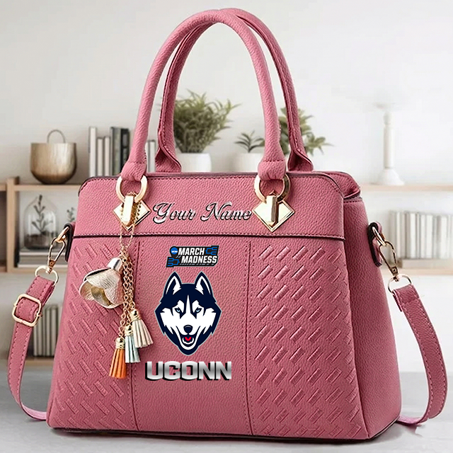 LIMITED EDITION - NEW CUSTOMIZED MAM NCAA21 UCH UC HUSKIES ZIP HANDBAG MULTICOLOR