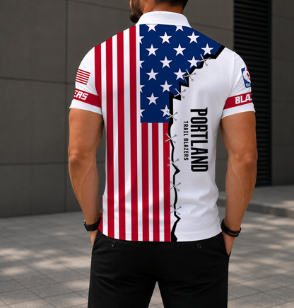 LIMITED EDITION - NEW CUSTOMIZED NBA22 PTB PORTLAND TRAIL BLAZERS POLO SHIRT, ZIP POLO SHIRT & T-SHIRTS