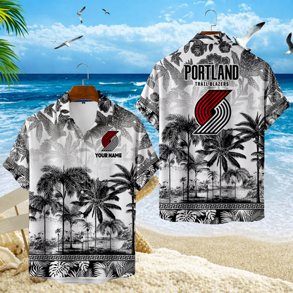 FINAL CLEARANCE - NEW CUSTOMIZED NBA22 PTB PORTLAND TRAIL BLAZERS UNISEX HAWAIIAN SHIRT