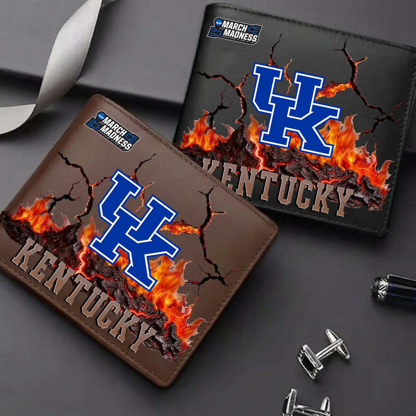 LIMITED EDITION - NEW CUSTOMIZED MAM NCAA22 KEW KE WILDCATS LEATHER WALLET
