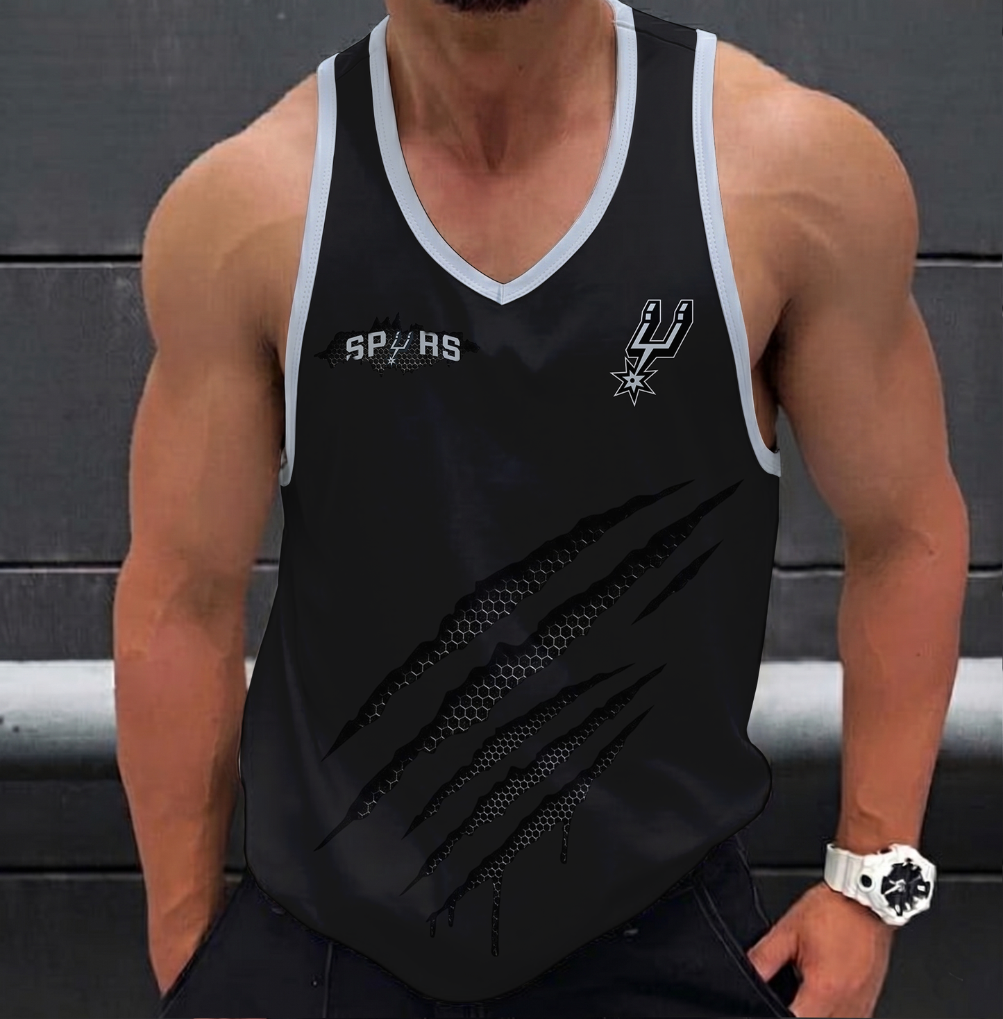 LIMITED EDITION - NEW CUSTOMIZED NBA23 SAS SAN ANTONIO SPURS UNISEX TANK TOP
