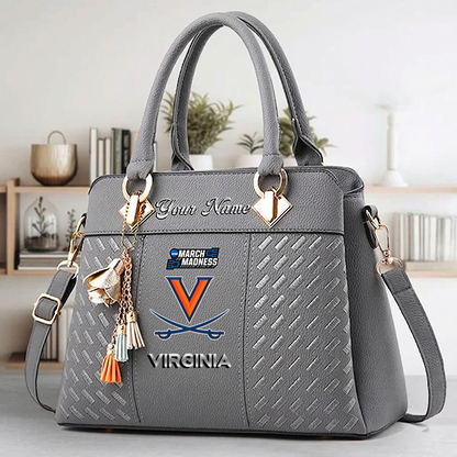 LIMITED EDITION - NEW CUSTOMIZED MAM NCAA23 VIC VI CAVALIERS ZIP HANDBAG MULTICOLOR
