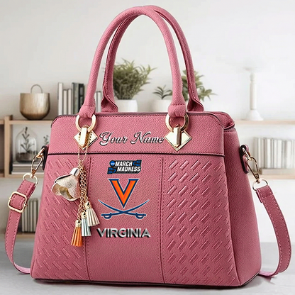 LIMITED EDITION - NEW CUSTOMIZED MAM NCAA23 VIC VI CAVALIERS ZIP HANDBAG MULTICOLOR