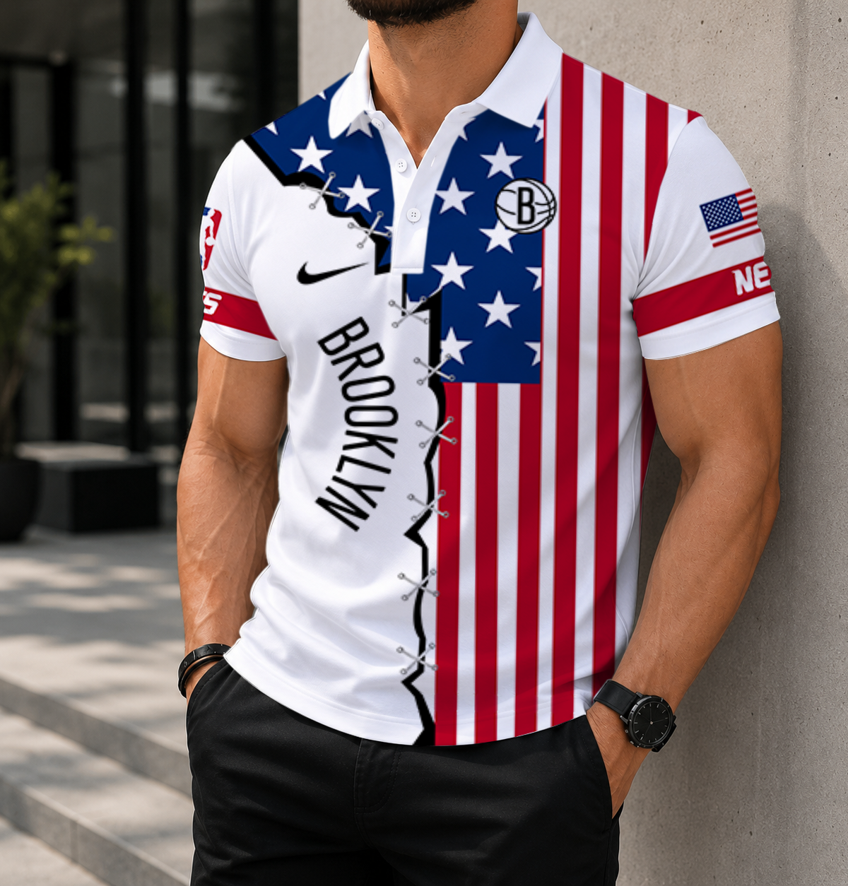 LIMITED EDITION - NEW CUSTOMIZED NBA25 BNE BROOKLYN NETS POLO SHIRT, ZIP POLO SHIRT & T-SHIRTS