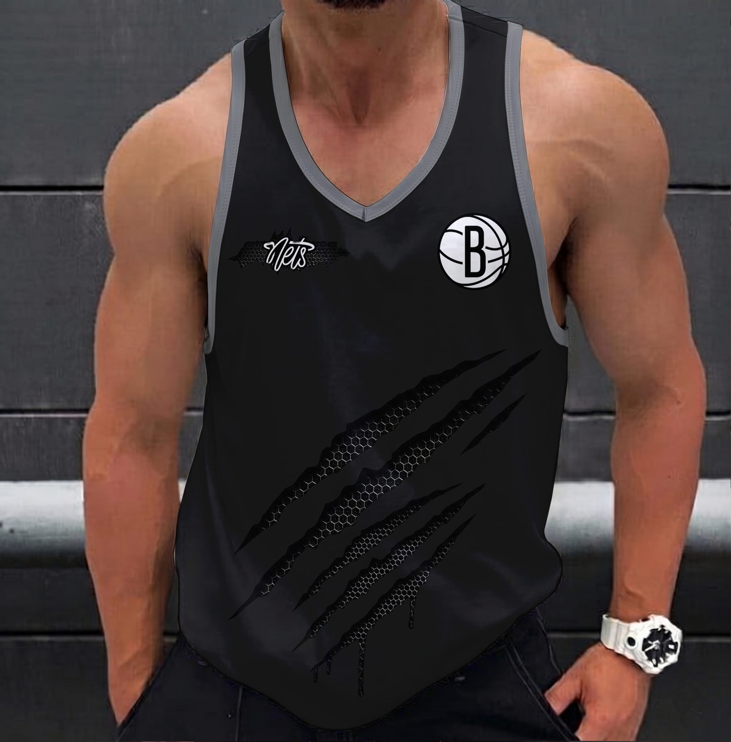 LIMITED EDITION - NEW CUSTOMIZED NBA25 BNE BROOKLYN NETS UNISEX TANK TOP