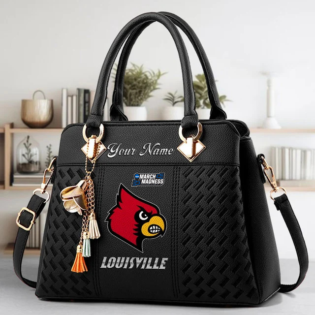 LIMITED EDITION - NEW CUSTOMIZED MAM NCAA25 ULC UL CARDINALS ZIP HANDBAG MULTICOLOR