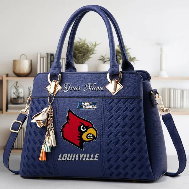 LIMITED EDITION - NEW CUSTOMIZED MAM NCAA25 ULC UL CARDINALS ZIP HANDBAG MULTICOLOR