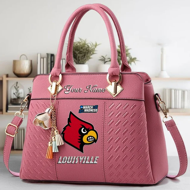 LIMITED EDITION - NEW CUSTOMIZED MAM NCAA25 ULC UL CARDINALS ZIP HANDBAG MULTICOLOR