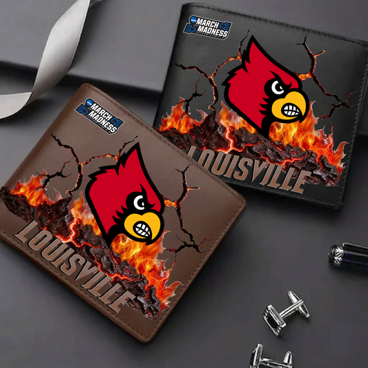 LIMITED EDITION - NEW CUSTOMIZED MAM NCAA25 ULC UL CARDINALS LEATHER WALLET