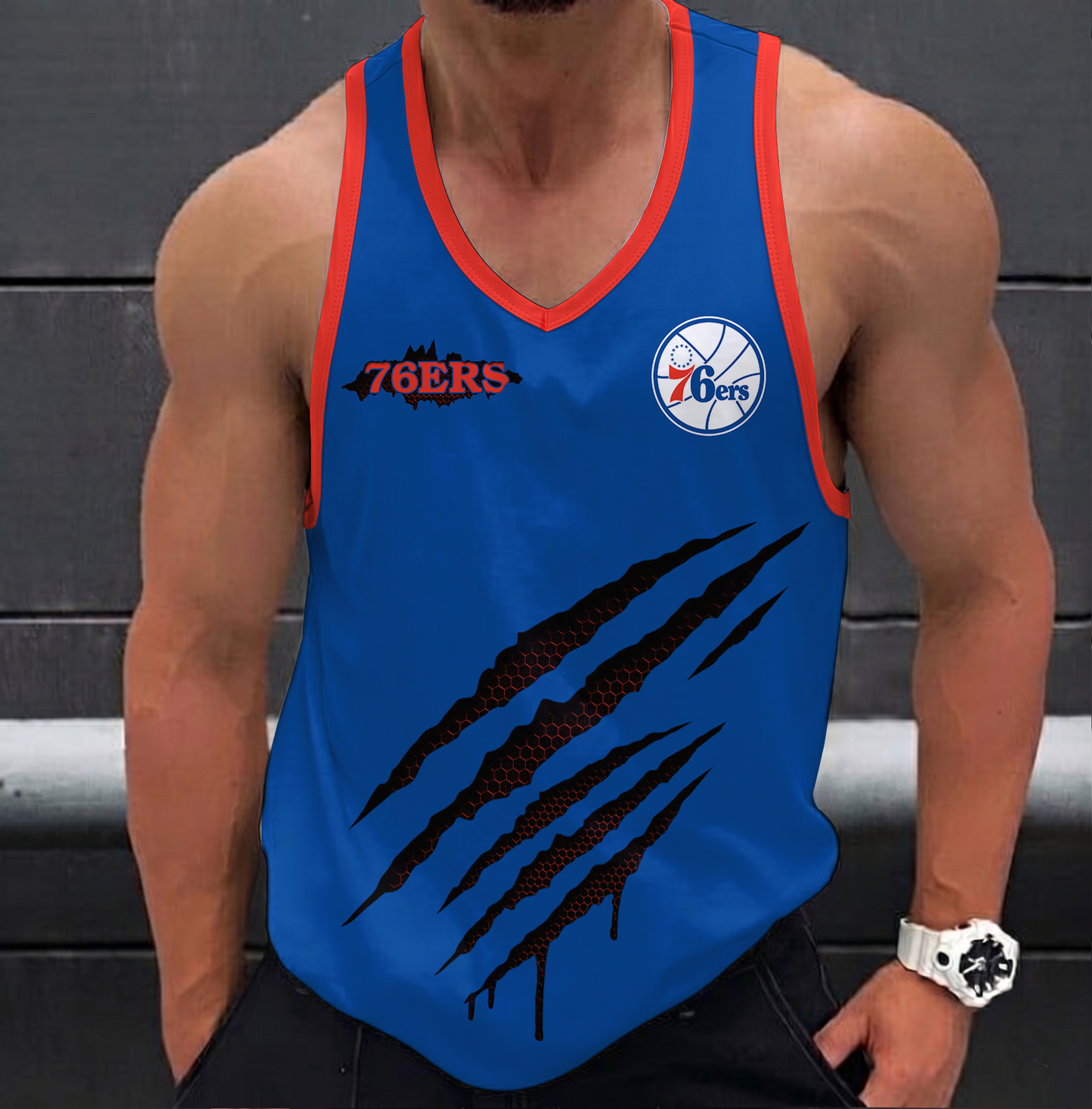 LIMITED EDITION - NEW CUSTOMIZED NBA26 P76 PHILADELPHIA 76ERS UNISEX TANK TOP