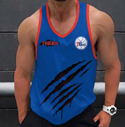 LIMITED EDITION - NEW CUSTOMIZED NBA26 P76 PHILADELPHIA 76ERS UNISEX TANK TOP