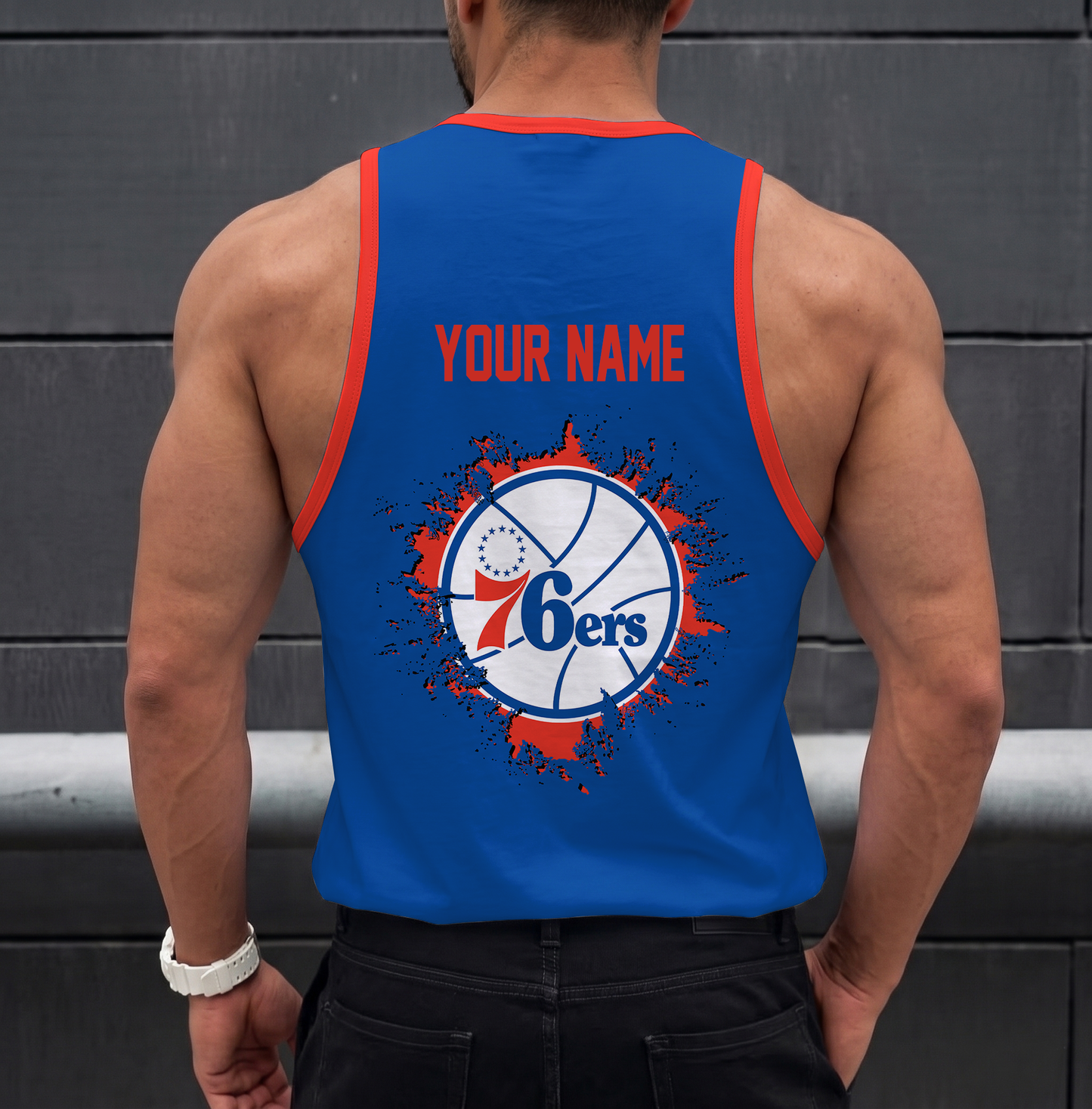 LIMITED EDITION - NEW CUSTOMIZED NBA26 P76 PHILADELPHIA 76ERS UNISEX TANK TOP