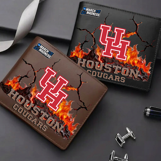 LIMITED EDITION - NEW CUSTOMIZED MAM NCAA26 HOC HO COUGARS LEATHER WALLET