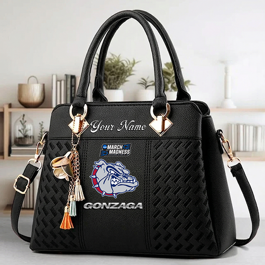 LIMITED EDITION - NEW CUSTOMIZED MAM NCAA27 GOB GO BULLDOGS ZIP HANDBAG MULTICOLOR