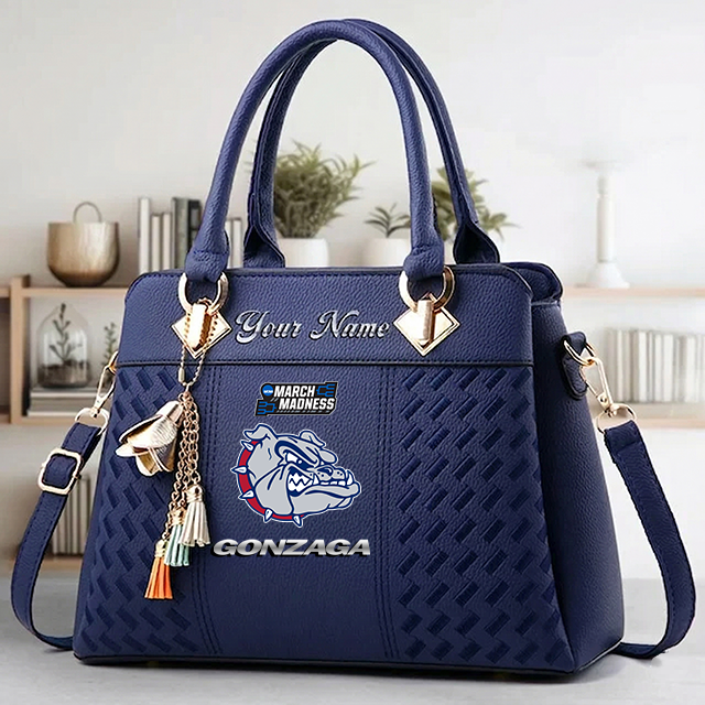 LIMITED EDITION - NEW CUSTOMIZED MAM NCAA27 GOB GO BULLDOGS ZIP HANDBAG MULTICOLOR