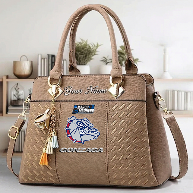LIMITED EDITION - NEW CUSTOMIZED MAM NCAA27 GOB GO BULLDOGS ZIP HANDBAG MULTICOLOR
