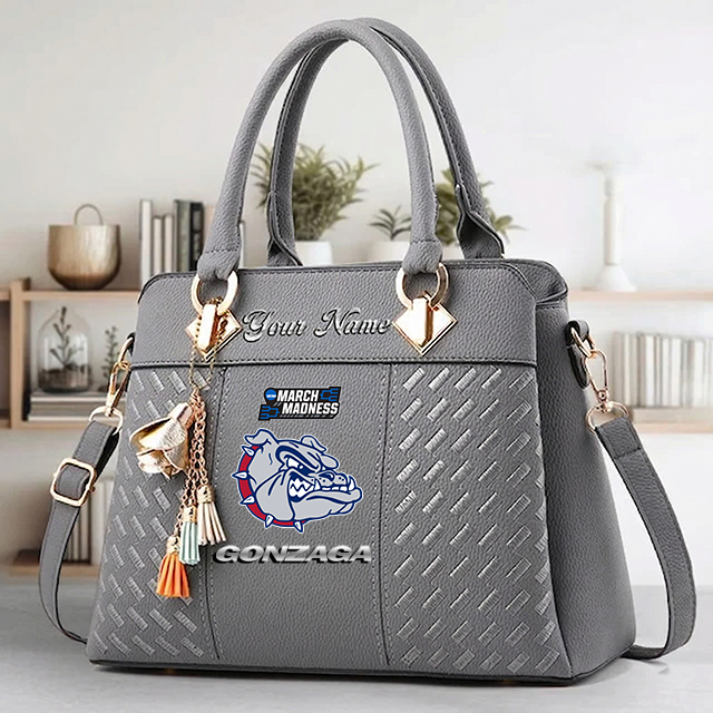 LIMITED EDITION - NEW CUSTOMIZED MAM NCAA27 GOB GO BULLDOGS ZIP HANDBAG MULTICOLOR
