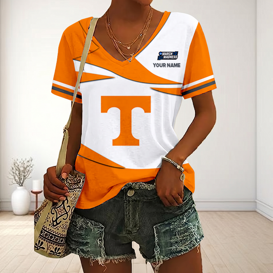 LIMITED DROP - NEW CUSTOMIZED | NCAA MAM28 TNV TN VOLUNTEERS V-NECK FEMALE SHIRT