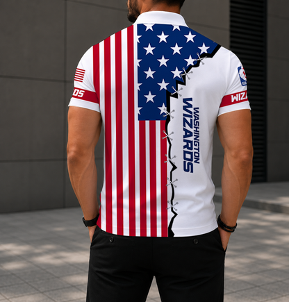 LIMITED EDITION - NEW CUSTOMIZED NBA28 WWI WASHINGTON WIZARDS POLO SHIRT, ZIP POLO SHIRT & T-SHIRTS