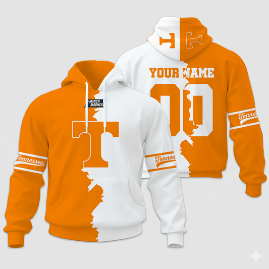 LIMITED EDITION - NEW CUSTOMIZED NCAA MAM28 TNV TN VOLUNTEERS UNISEX HOODIE & ZIP HOODIE