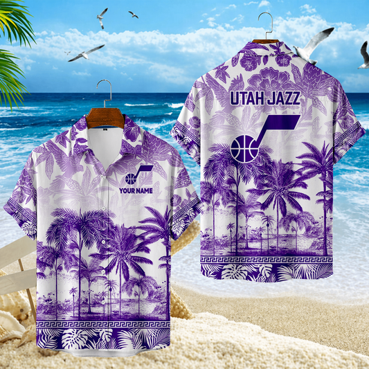 FINAL CLEARANCE - NEW CUSTOMIZED NBA29 UJZ UTAH JAZZ UNISEX HAWAIIAN SHIRT